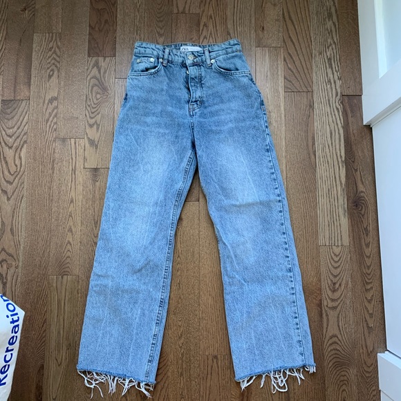 Zara Denim - Zara high waisted straight leg jeans